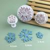 3 piezas troquel grueso de copo de nieve, troquel de corte, cortadores de galletas, DIY, horneado, volteo de azúcar, molde para pastel, huevo