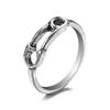 Comercio Exterior Anillo Punk Europeo y Americano de Calavera con Cruz, Anillo de Joyería Moderno y Genial, Anillo de Articulación de Diseño Personalizado