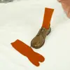 Calcetines de Dos Dedos para Mujer, Color Sólido, Estilo Delgado, Estilo Japonés, Calcetines de Dedos Divididos, Calcetines de Dos Dedos de Media Pantorrilla, Calcetines de Dedos Divididos al por Mayor