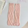 Calcetines Finos de Dos Dedos para Mujer, Calcetines de Dos Dedos, Malla Calada Japonesa para Otoño e Invierno, Calcetines de Algodón con Dedos Separados, Calcetines de Dos Dedos de Color Puro para Mujer, hasta la pantorrilla