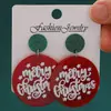Pendientes de aleación con diseño de alce y copo de nieve, de estilo europeo y americano, con dibujos creativos, para Navidad.