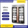 Armário de desinfecção Armário de limpeza comercial de aço inoxidável de grande capacidade Armário de desinfecção de talheres de cozinha de hotel Pequeno vertical