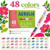 Marcadores acrílicos líquidos diretos com ponta macia, 120 cores, design sem pressão, para arte estudantil, DIY, desenho à mão e pintura, marcadores de atacado