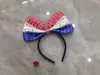 Evento Día Internacional Patrón Bandera EE.UU.-Chile Diadema con Lazo para la Cabeza Accesorios para la Cabeza para Fans de Juegos Fiesta