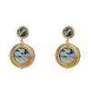 Brincos de Argola Coloridos de Metal com Madrepérola Personalizados Transfronteiriços da Amazon Europeia e Americana Brincos com Design Único de Moda de Luxo Leve