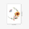 Pegatinas de Tatuaje de Mariposa Girasol Impermeables de Larga Duración para Mujeres, Mejores Amigas, Parejas, Diseños Florales Coloridos Pequeños para el Brazo