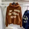 Moletom Cpfm Ye Must Be Born Again Rebirth com Letras de Espuma, Jaqueta de Casal com Forro de Lã