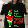 Camiseta de manga curta com gola redonda, estampa criativa de monstro de pelo verde, desejo de Natal 2023