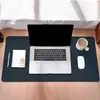 Alfombrilla de Ratón de Cuero, Alfombrilla de Escritorio para Teclado de Computadora Cosida, Uso en Oficina, Patrón Repujado, Logotipo Impreso, Tamaño Extra Grande, Antideslizante