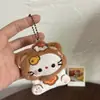 Adorable Gorro Colgante de Muñeca Gatito Dibujo Animado Cangrejo Chica Llavero de Mochila Colgante Decorativo Pareja Muñeca Pequeña