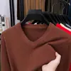 Nuevo Suéter de Otoño e Invierno para Hombre, Tejido de Punto con Cuello en V, Camisa Base de Manga Larga para Hombres de Mediana Edad para Papá