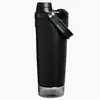 Taza Batidora Nueva Simple Escarchada, Taza Térmica de Acero Inoxidable 304 de Gran Capacidad, Botella de Agua Deportiva Portátil para Fitness al por Mayor