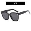 Gafas de sol estilo coreano retro caja cara grande gafas de sol pequeñas de moda anti-ultravioleta gafas de sol para fotos de alto nivel