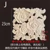 Tallado en Madera Dongyang Madera Maciza Estilo Europeo Cuadrado Cabeza de Columna Romana Gabinete Cuadrado Calcomanía Decoración Hueca Flor Cuadrada Grande