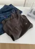 Camiseta de Manga Larga Bordada de Algodón Mousse con Articulaciones de Bambú Elásticas Suaves para Mujer Otoño Adelgazante Versátil Cuello Redondo Hombro Normal Prenda Interior
