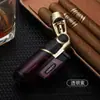 Encendedor de metal a llama directa, a prueba de viento, recargable, encendedor de cigarros, portátil para uso en exteriores, alto valor estético, modelo nuevo