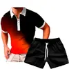 Camiseta deportiva casual de verano para hombre con estampado 3D traje de camiseta para hombre