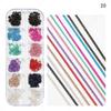 Cadena de decoración de uñas transfronteriza de 34 colores japoneses con taladro, cadena decorativa de metal para uñas, decoraciones para uñas