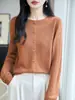 Elegante y duradero top de lentejuelas con cuello redondo, diseño simple y elegante, ligero y transpirable, perfecto para el atuendo de trabajo de otoño e invierno para mujer.