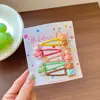 Pinzas para el pelo de niños de colores dulces, estilo japonés y coreano, con flores de dibujos animados de colores, pinzas para flequillo lateral para niñas y pasadores para bebés, accesorios para el pelo