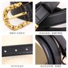 Cinturón de cuero genuino retro de alta calidad para mujer 2023 nuevo hebilla de pasador de bambú cinturón decorativo para jeans de fábrica en stock