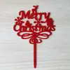 Feliz Natal decoração para assar bolo acrílico camada única cartão de bolo festa de Natal