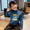 Camiseta Térmica de Manga Larga con Cuello Medio Alto para Niños de Talla Mediana a Grande, Estilo Nuevo Otoño/Invierno 2026, Pulóver Versátil como Prenda Base