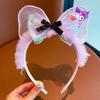 Diadema para el cabello de niños Lindo Dibujo Animado Sanrio Tocado Lazo Exquisito Lentejuelas Súper Lindas Orejas Grandes Accesorios para el Cabello de Niñas
