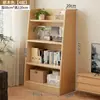 Estante de chão encostada na parede, prateleira de armazenamento e exposição em forma de escada multicamadas, estante simples estilo madeira natural para uso doméstico