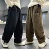 Pantalones rectos para niño, nueva colección de otoño 2026, pantalones infantiles de corte holgado para niños de talla mediana y grande, pantalones largos casuales, estilo moderno