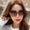 Nuevos lentes de sol de cabeza de zorro de moda para mujer, lentes de sol transfronterizos, gafas de montura grande ins, gafas clásicas para conducir, gafas para street style