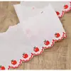 Ribete de Encaje de Algodón Bordado Cereza Fresa de 8 cm de Ancho para Ropa de Muñeca DIY Ropa Infantil Decoración Textil para el Hogar Tela de Encaje para Ropa