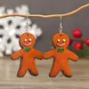 Brincos de Madeira Transfronteiriços da Amazon Árvore de Natal Alce Papai Noel Gancho de Orelha Feminino Explosões Europeias e Americanas Brincos de Homem de Gengibre