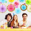 Venta caliente transfronteriza: Macaron, color caramelo, flor de papel, bola, abanico de papel, triángulos, piezas redondas, flores, decoración para jardín de infantes.