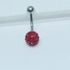 8mm anillo para ombligo de bola de perforación de cabeza única acero titanio médico piercing pin para oreja barra personalidad moda Shambhala diamante completo ombligo