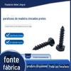 Parafusos de madeira hexagonais externos banhados a zinco preto fabricantes de pregos auto-roscantes Dentes de madeira dentes cheios parafusos de meio dentes parafusos móveis parafusos de madeira pregos de trabalho