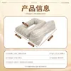 Almohada Cervical de Alforfón Almohada de Una Pieza Ayuda para el Soporte del Cuello Almohada Triangular para Dormir Adulto Almohada Dura de Cáscara de Alforfón Núcleo de Almohada Removible