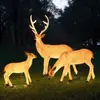 Lámpara Escultura Personalizada con Forma de Ciervo Sika de LED Fibra de Vidrio Animal Iluminación Festival Forma Iluminación Exterior Lámpara Colgante Decorativa