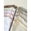 Camiseta de Algodón Puro para Mujer, de Manga Corta, 100% Algodón, Verano, de Color Claro, Corte Holgado, Cuello Redondo, Versátil, Estilo Unisex