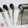 Atacado de aço inoxidável não magnético em formato de peixe. Colher colher colher colher colher colher longa de fundo plano por 0,6 yuan