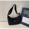 Moda Verão 2026 Nova Bolsa Tote de Ombro Único Grande Capacidade Estilo Preguiçoso Bolsa Sacola de Compras Tecido Lavado Bolsa Simples de Bolinho para Mulheres