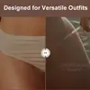 Tanga transparente de tacto nude europeo y americano con tirante fino invisible para mujer sin costuras talla grande borde ondulado cintura baja pantalón triangular de seda helada para fitness