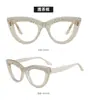 Gafas de lectura Cat-Eye de moda con incrustaciones de diamantes, Protección ocular de alta definición, Antiluz azul, Antifatiga, Gafas sencillas para personas mayores