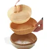 Fabricante de papel para freidora de aire Caja de nueces Tazones y platos desechables Vajilla de plástico Papel absorbente de aceite cocina Forma redonda Comida
