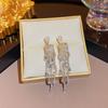 Brincos de Franja Acessíveis em Prata S925 Luxo de Verão Moda de Alto Padrão Versáteis Elegantes Cheios de Diamantes Brilhantes para Mulheres