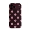 Capa de celular vinho tinto bordô com bolinhas para iPhone 18 Pro Max, também compatível com 17 Pro Max, acabamento fosco, design de camada dupla, também disponível para 16 Pro
