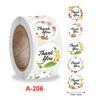 Hot atacado embalagem Obrigado Flor Artesanato envelope decorativo selagem adesivos Obrigado etiqueta adesivos