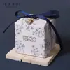 Caja de Dulces Caja de Dulces de Boda 2022ins Flor Azul Tema Lujo Ligero Moderna Caja de Regalo de Boda Caja Vacía de Dulces de Boda