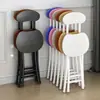 Cadeira dobrável, cadeira de jantar para casa, cadeira simples, cadeira de lazer com encosto, banqueta de dormitório, cadeira de varanda, banqueta redonda portátil para adultos
