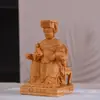Talla en Madera de Ciprés de la Estatua de la Diosa Mazu, Talla en Madera Maciza Decoración del Hogar, Diosa del Mar de Meizhou, Artesanías de la Madre Celestial, Decoración del Hogar